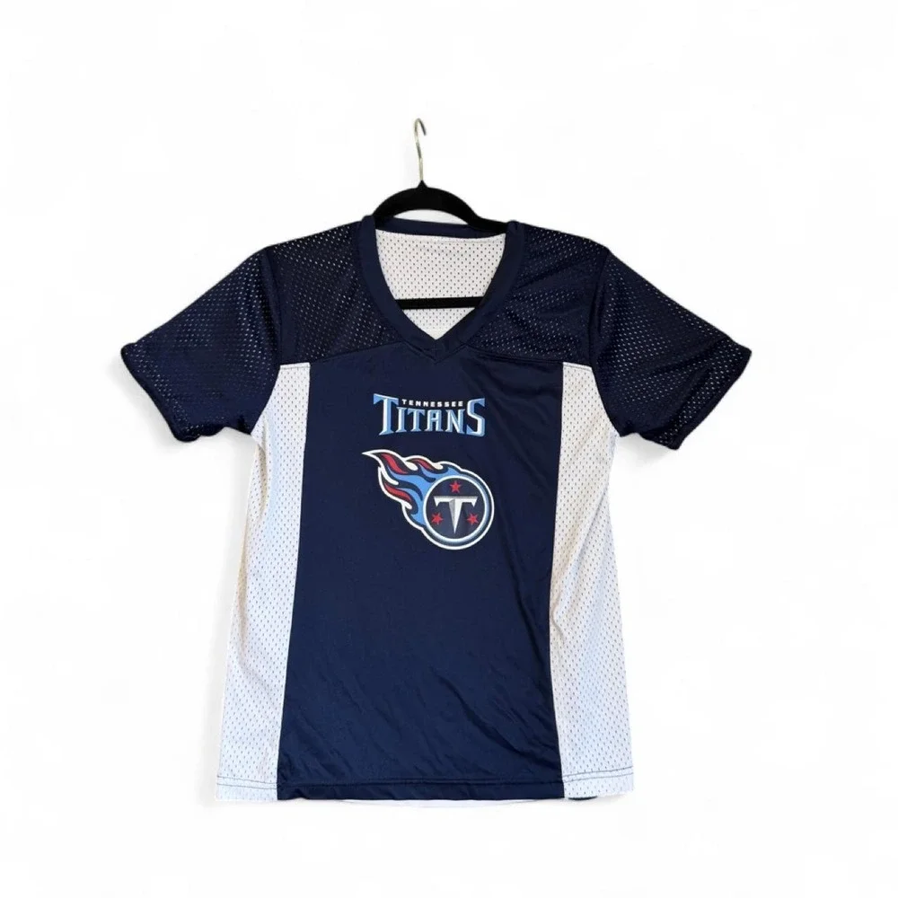 NFL Flag Youth Large Tennessee Titans Reversible Jersey Augusta Sportswear